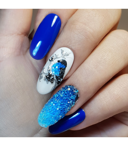 6 Blue Lagoon Crystals | Slowianka Nails