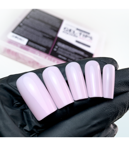 Express Modeling Gel-Tips Square Baby Pink | Slowianka Nails